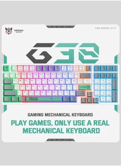 onikuma G38 Mechanical Gaming Keyboard with Brown Switches, 80% Compact Keyboard, 98 Keys, 6 Colors Backlit Keyboard for PC,MacBook,Laptop, Desktop, Wired Computer Keyboard for Windows  - Image 2