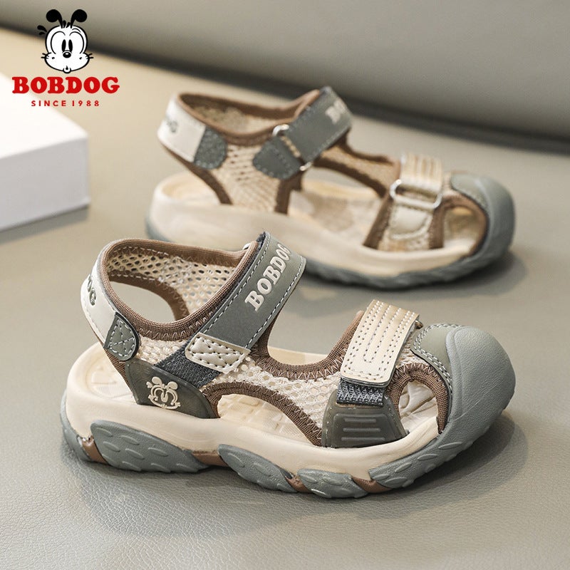 Babu Bean Baotou Sandals Men'S Shoes Summer Soft Sole Non-Slip Children'S Sports Beach Shoes Little Boy - Image 2