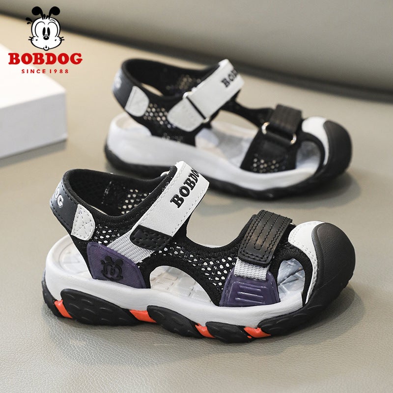 Babu Bean Baotou Sandals Men'S Shoes Summer Soft Sole Non-Slip Children'S Sports Beach Shoes Little Boy - Image 4