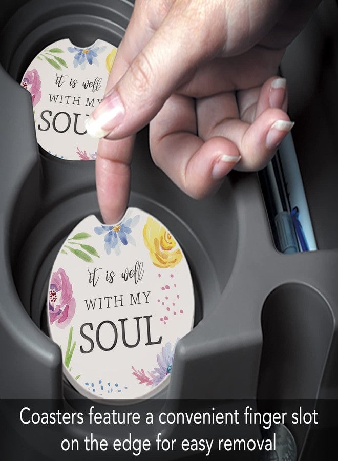 Counterart Thirstystone Well with My Soul Single Absorbent Stone Coaster for Vehicle Cup Holder 2.6” Diameter Manufactured in The USA - Image 4