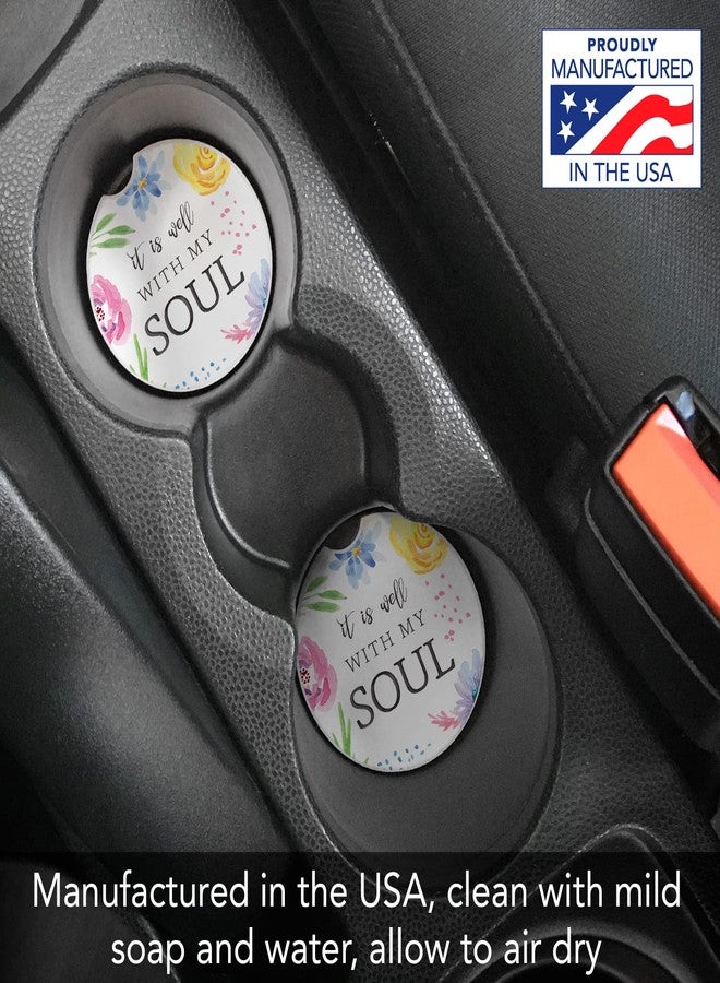 Counterart Thirstystone Well with My Soul Single Absorbent Stone Coaster for Vehicle Cup Holder 2.6” Diameter Manufactured in The USA - Image 3