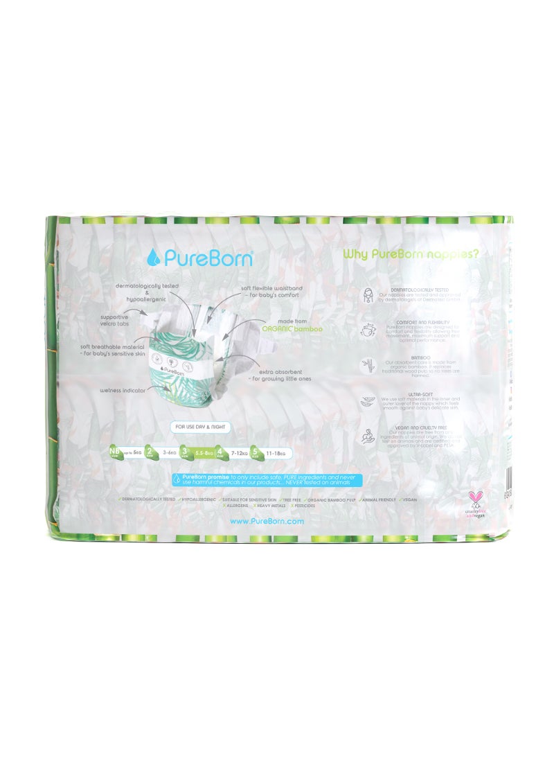 PureBorn Organic Diapers Size-3 5.5-8kg Master Value Pack Tropic 112 Diapers - Image 2