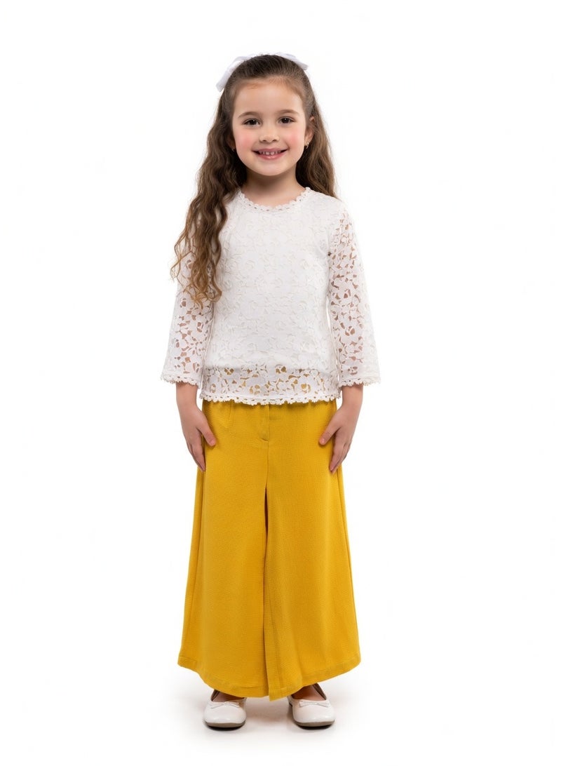 Queen ANA 3PC SET PANT Girls set pant and top, as Party set, everyday fit out Party Wear Wedding Evening Formal for Birthday Kid Girls Elegant - Image 2