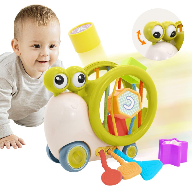 Byfwh Montessori Snail Learning Activity Cube Baby Toys Sensory Educational Toys For Toddlers 18-48 Months Educational Learning Activities Busy Cube For 1 Year - Image 1