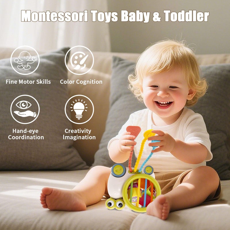 Byfwh Montessori Snail Learning Activity Cube Baby Toys Sensory Educational Toys For Toddlers 18-48 Months Educational Learning Activities Busy Cube For 1 Year - Image 5