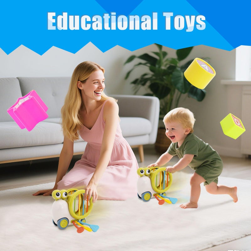 Byfwh Montessori Snail Learning Activity Cube Baby Toys Sensory Educational Toys For Toddlers 18-48 Months Educational Learning Activities Busy Cube For 1 Year - Image 4