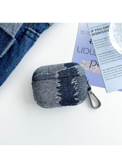 For Apple Headset Protective Case For Airpodspro2 Denim Stitching Fabric Wireless Bluetooth Headset Protective Case-Color:Style 4-Applicable Models:Airpods Pro