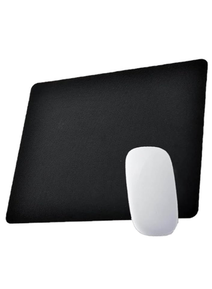 ITNRSIIET Mouse Pad with Stitched Edge, Premium-Textured Square Mouse Mat,Washable Mousepads with Lycra Cloth, Non-Slip Rubber Base Mousepad for Laptop, Computer, PC, 10.2×8.3×0.12 inches Black - Image 3