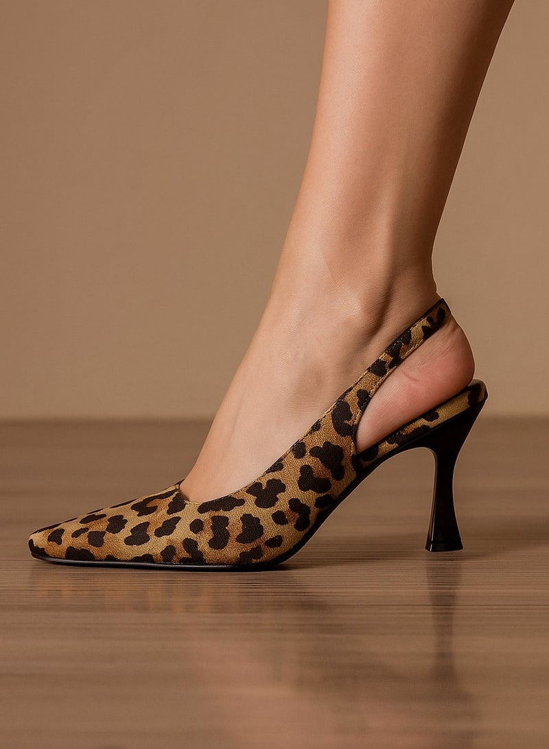 Vbranda Elegant slingback heels Fabric featuring a pointed toe C-71-BLACK  - Image 1