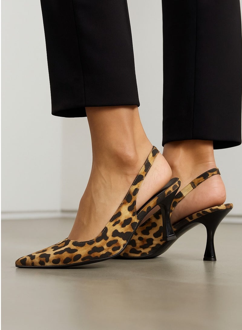 Vbranda Elegant slingback heels Fabric featuring a pointed toe C-71-BLACK  - Image 2