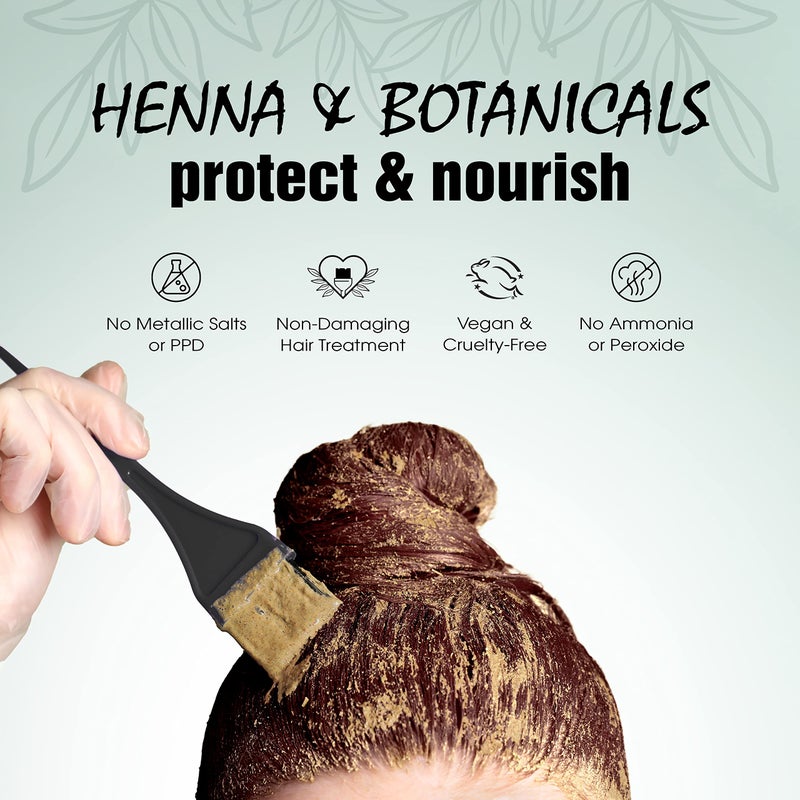 Light Mountain لون شعر الحناء من لايت ماونتن وبلسم - صبغة شعر بورجوندي للرجال/النساء، مسحوق أوراق الحناء العضوي والنباتات، خالية من المواد الكيميائية، لون شعر شبه دائم، 4 أوقيات. - Image 5