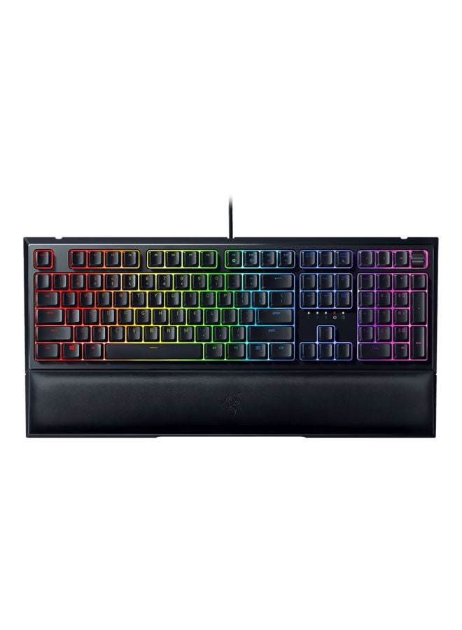 RAZER Ornata V2 Gaming Keyboard  Hybrid Mechanical Key Switches, Customizable Chroma RGB Lighting, Individually Backlit Keys, Detachable Plush Wrist Rest, Programmable Macros Black - Image 1