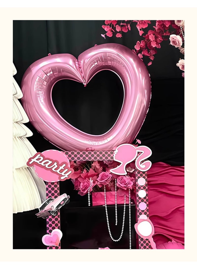 Heart Shaped Foil Balloons, 50 Inch, Red Pink Rose Gold, 3 Pack, Party Decoration - Image 5