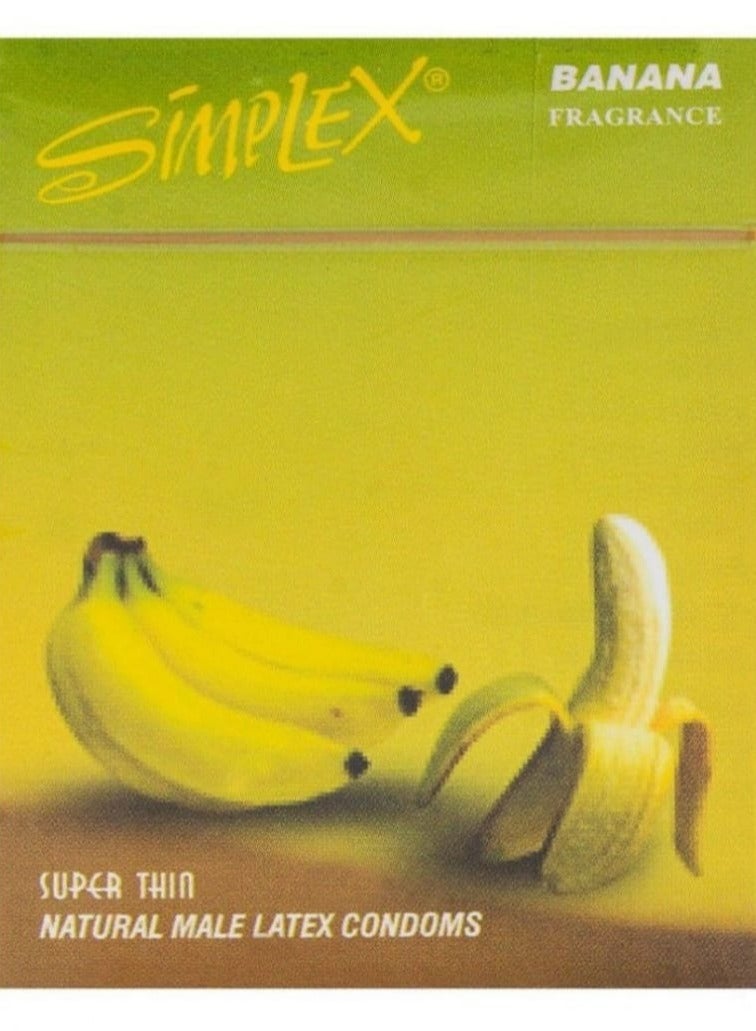 SIMPLEX Banana Condoms - 4 Packs of 3PCS. - Image 2