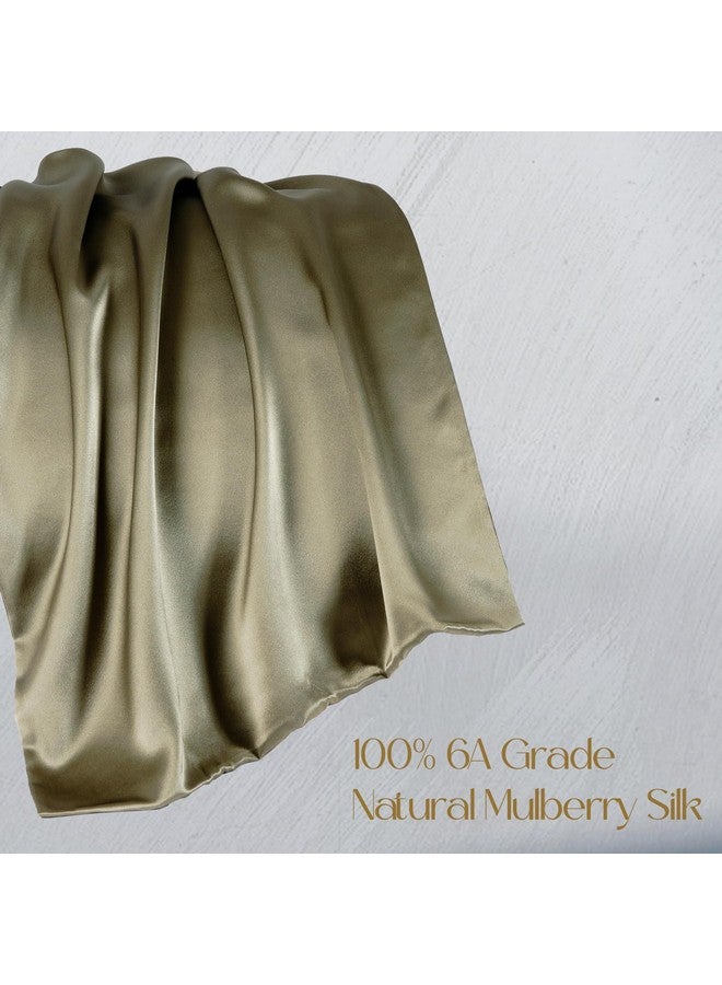 ZIMASILK ZIMASILK 100% Pure Mulberry Silk Pillowcase for Hair and Skin Health,Soft and Smooth,Both Sides Premium Grade 6A Silk,600 Thread Count,with Hidden Zipper,1pc(Standard 20''x26'',Olive Green) - Image 2