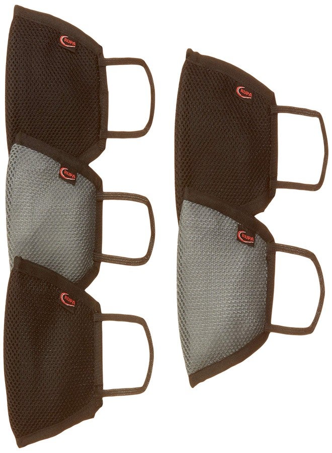 Rupa Unisex Face Mask (Pack of 5) (R95P5_Black & Grey_Free Size) - Image 1