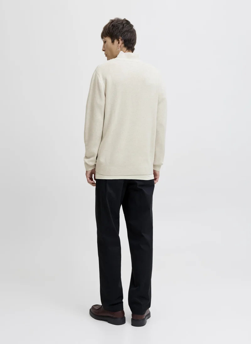 JACK & JONES Knitted Half Zip Up Sweater