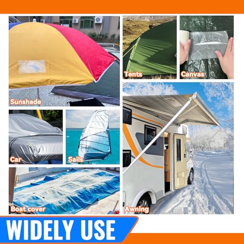 Tikfoam RV Awning Repair Tape for Tarp, Boat Covers Repair Tape,Tent, Sail Tape, Tear Repair Patch Kit, Waterproof, 5 Inch Wide 30FT Long, Reinforced - Image 4