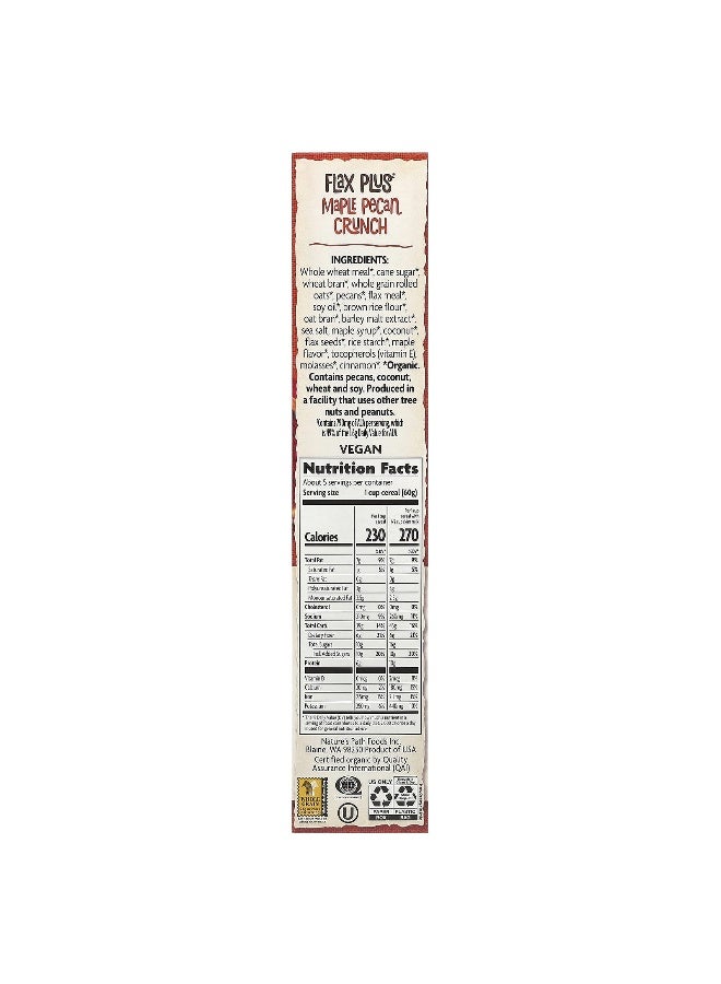 Nature's path Nature's Path, Organic Flax Plus® Cereal, Maple Pecan Crunch, 11.5 oz (325 g) - Image 2