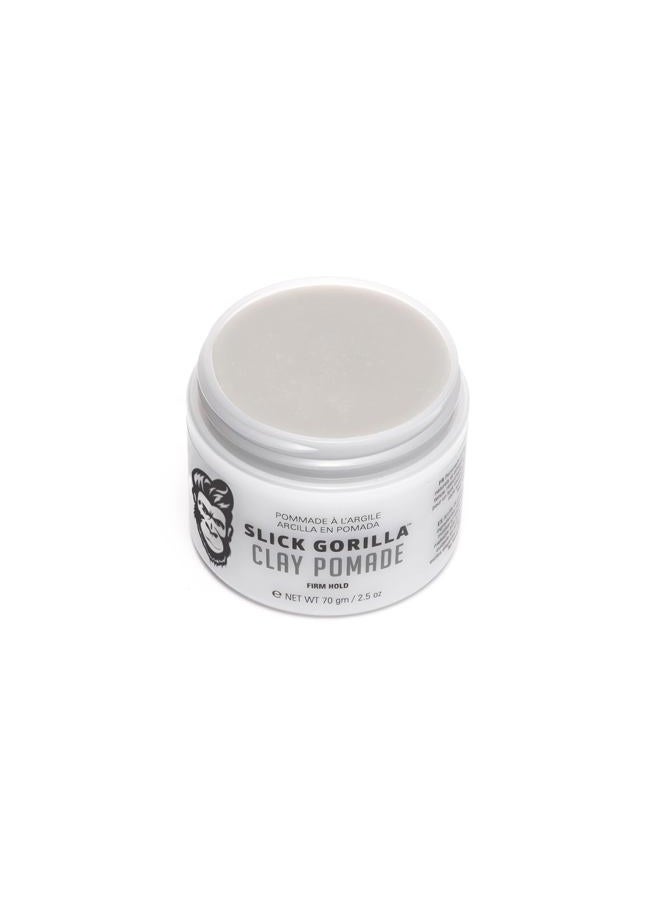 Slick Gorilla Hair Clay Pomade for Men, Mens Hair Pomade for Firm Hold, Strong Structure, Low Shine, Natural Matte Finish, Clay Styling Products, 70 g - Image 2