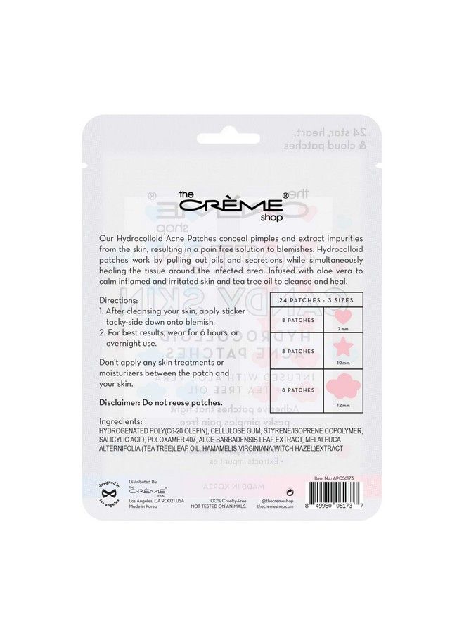 The Crème Shop Cotton Candy Skin Hydrocolloid Acne Patches Acne Healing Dots Acne Stickers Acne Treatment Patches With Salicylic Acid And Witch Hazel 3 Sizes 72 Patches  - Image 4