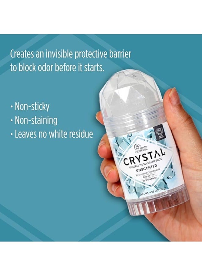 CRYSTAL, Mineral Deodorant Stick, Unscented, 4.25 oz (120 g) - Image 4