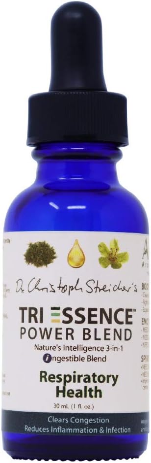 AMRITA Aromatherapy Respiratory Health TriEssence Power Blend  Blended with Natural Herbal Extracts Flower Essences and Essential Oils  Size 240 mL 8 fl oz - Image 1