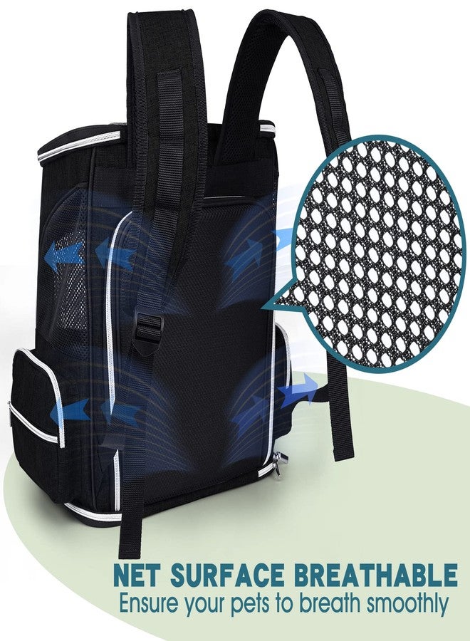 BAGLHER Expandable Pet Carrier Backpack，Pet Backpack for Small Cats Puppies Dogs Bunny, Airline-Approved Ventilate Backpack for Travel, Hiking and Outdoor Use. Black - Image 5