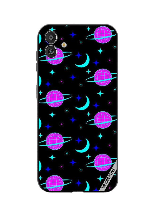 VR CREATIVE Protective Case Cover For Samsung Galaxy F14 Pattern On Black Design Multicolour - Image 1