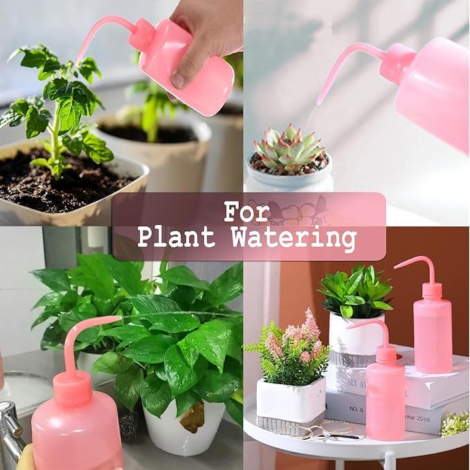 SHIELD PLUS Squeeze Washing Bottle for Medical Lab Tattoo Supplies Irrigation Squeeze Sprinkling Can Wash Plant Bottle Pack of 1 Pink - Image 3