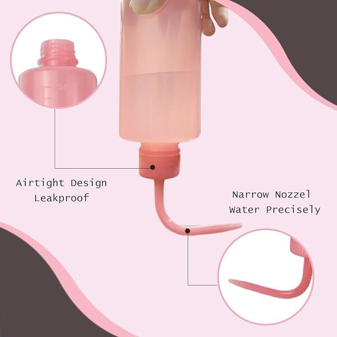 SHIELD PLUS Squeeze Washing Bottle for Medical Lab Tattoo Supplies Irrigation Squeeze Sprinkling Can Wash Plant Bottle Pack of 1 Pink - Image 4