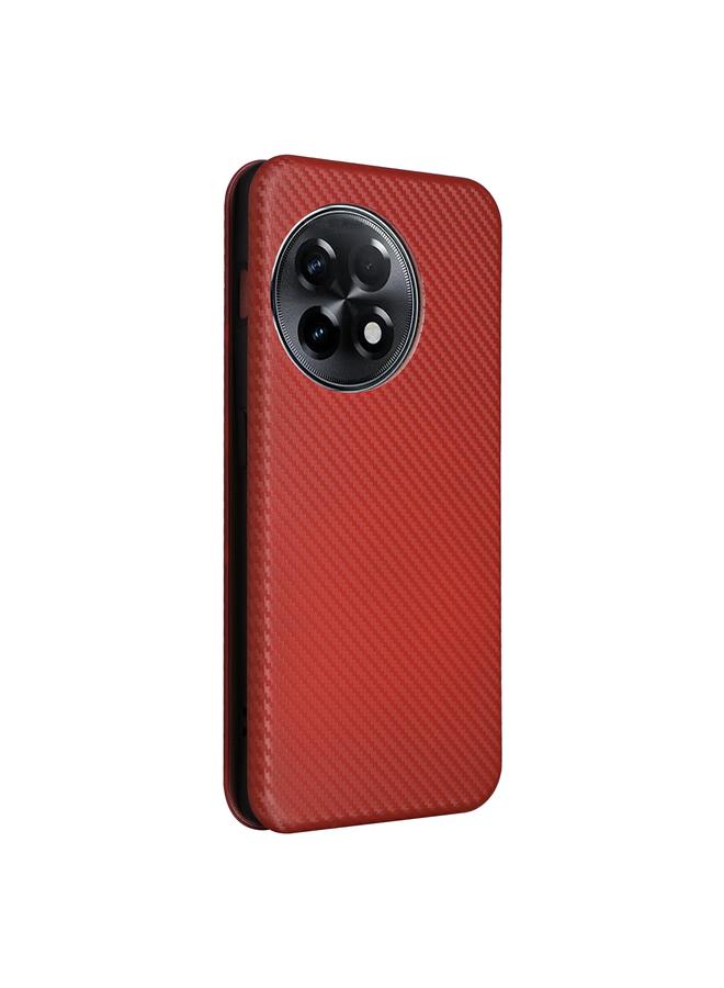 اس-توب جراب هاتف OnePlus 11R 5G مصنوع من ألياف الكربون وجلد قابل للطي - Image 3