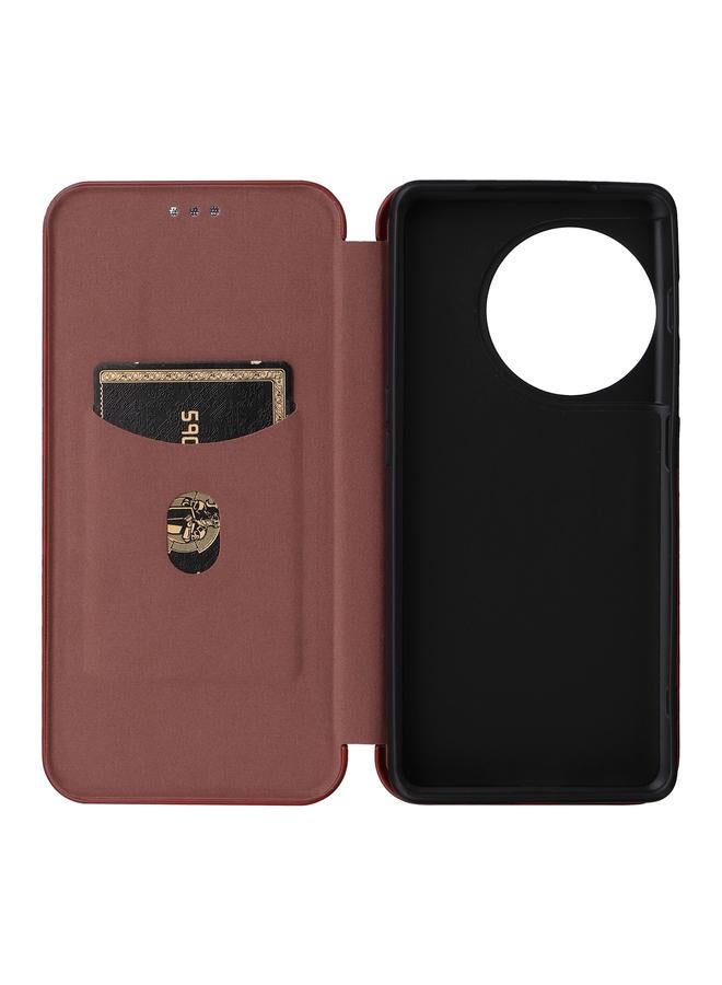 اس-توب جراب هاتف OnePlus 11R 5G مصنوع من ألياف الكربون وجلد قابل للطي - Image 4