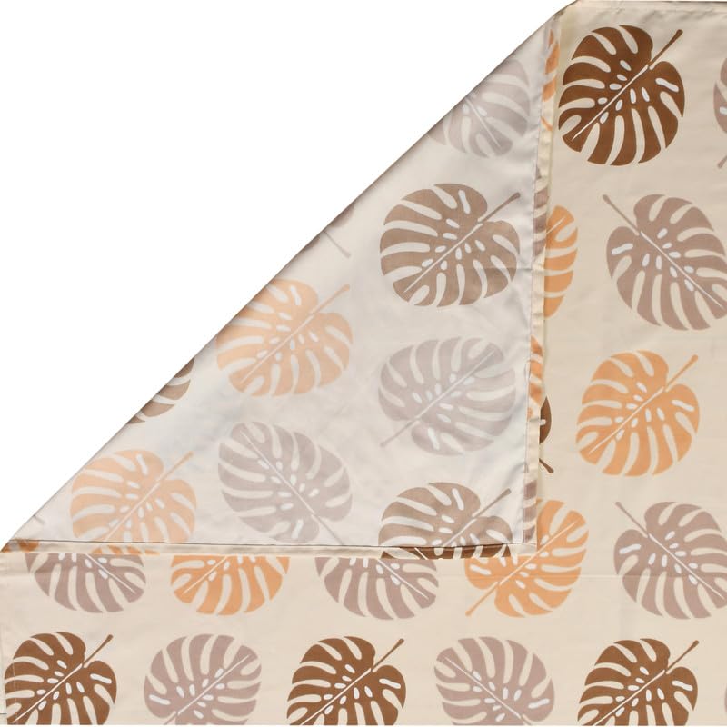 BSB HOME Valancia Collections Cotton 220tc Flat Double Bed Bedsheets for Summer Breathable | Wrinklefree (Size-220 x 230 Cm) with 2 Pillow Covers (Size-17 X 27 Inches, Beige & Brown) - Image 3