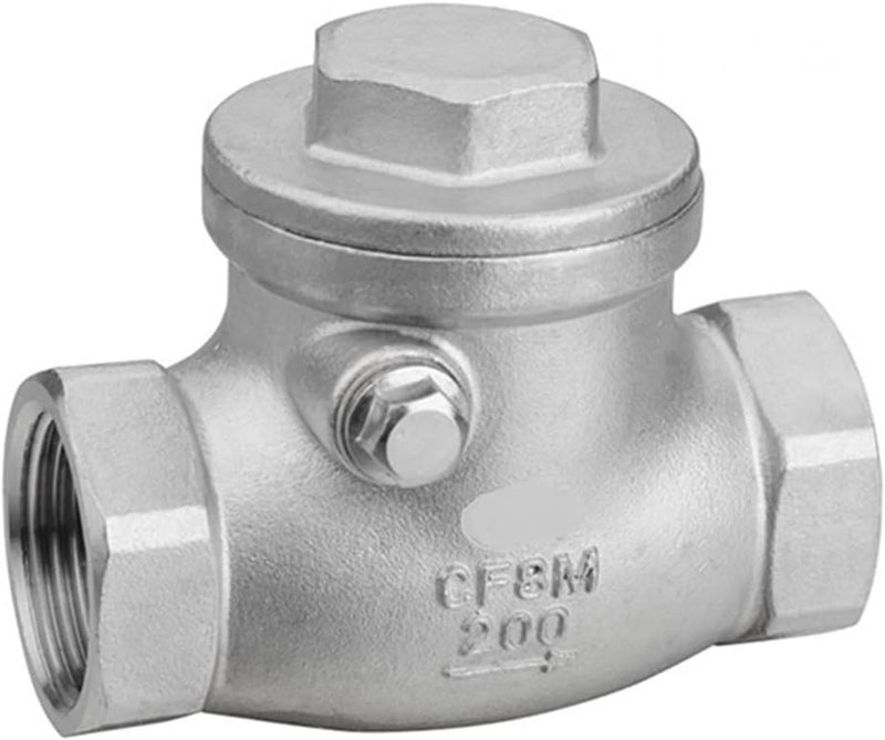 صمام فحص سوينج من الفولاذ المقاوم للصدأ DN25 بخيوط BSPT 200 PSI PN16 - Image 1