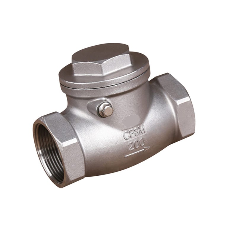 صمام فحص سوينج من الفولاذ المقاوم للصدأ DN25 بخيوط BSPT 200 PSI PN16 - Image 3