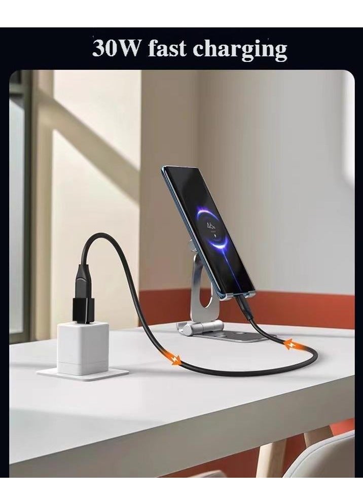محول USB 3.0 إلى Type-C (عبوة من قطعتين) - محول OTG عالي السرعة 5 جيجابت في الثانية للشحن ونقل البيانات - متوافق مع الهواتف والأجهزة اللوحية وأجهزة الكمبيوتر المحمولة من النوع C - محول USB إلى USB-C (أسود وأبيض) - Image 4