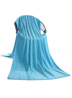 ENJOYhouse Super Soft Microfiber Bath Sheet 80x160cm Ultra Absorbent Beach Towel Quick Drying Microfiber Bath Towel Sky Blue  - Image 2