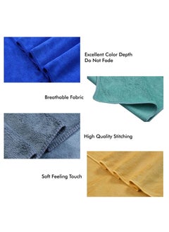 ENJOYhouse Super Soft Microfiber Bath Sheet 80x160cm Ultra Absorbent Beach Towel Quick Drying Microfiber Bath Towel Sky Blue  - Image 5