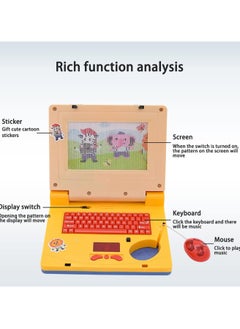 Generic Green Children'S Exploration Toy Laptop Educational Learning Computer, Children'S Educational Interactive Computer With Keyboard And Mouse  - Image 3