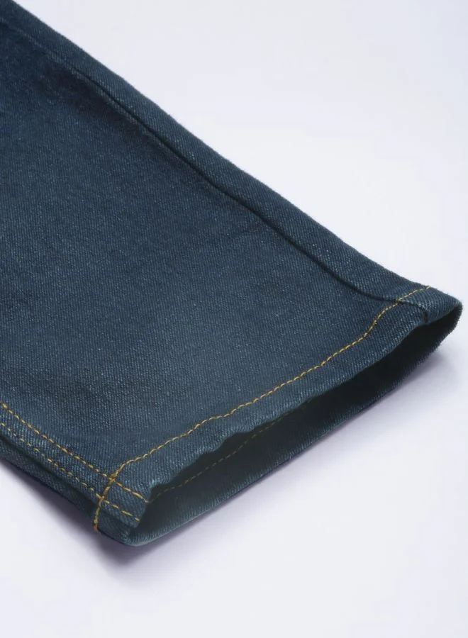 شركة المرآب الهندية Men Carrot Fit Paint Splash Mid-Rise Stretchable Jeans