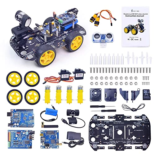 XiaoR Geek WiFi Smart Robot Car Kit with UNO R3, Line Tracking and Obstacle Avoidance Ultrasonic Sensor, HD Camera Wireless RC Intelligent Educational Toy Car Robotic Kit for Arduino Learner (Upgraded Version) - Image 1