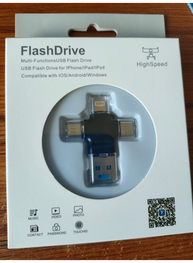 نيوترل قارئ بطاقات متعدد الوظائف OTG لأجهزة آي فون وأندرويد مع محول من نوع Type-C رباعي الواحد - Image 1