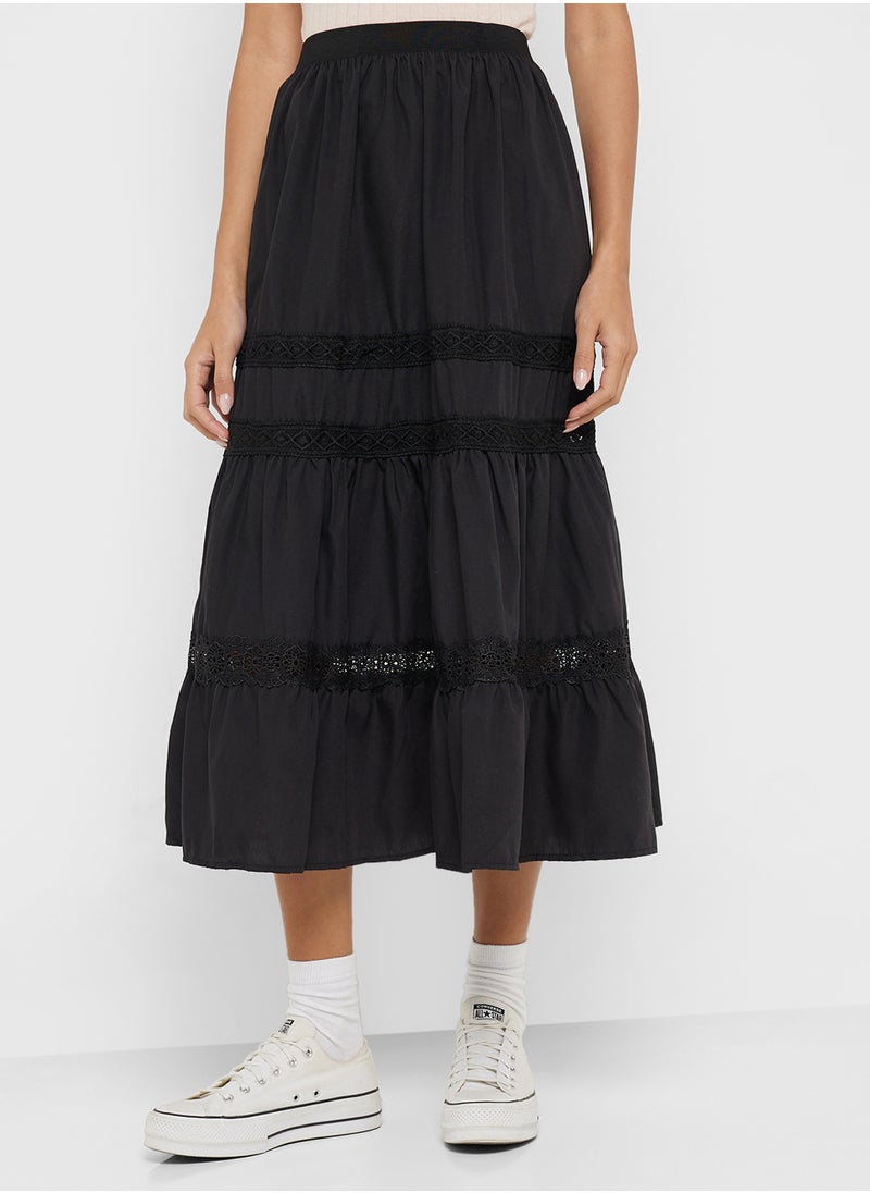 Ginger Cotton Tiered Maxi Skirt  - Image 2