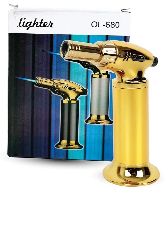Lighter Flame Gun Golden For Food Roasting- Refillable OL-680 - Image 3