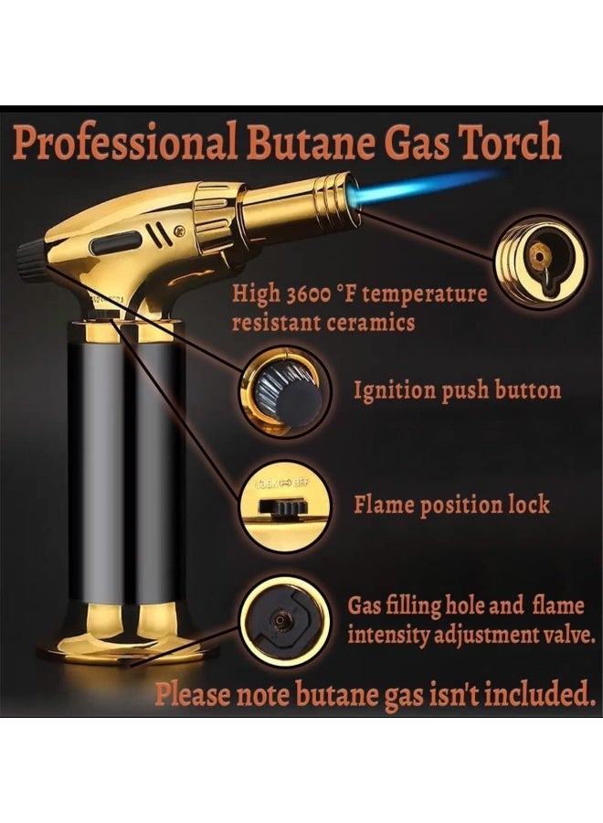Lighter Flame Gun Golden For Food Roasting- Refillable OL-680 - Image 4