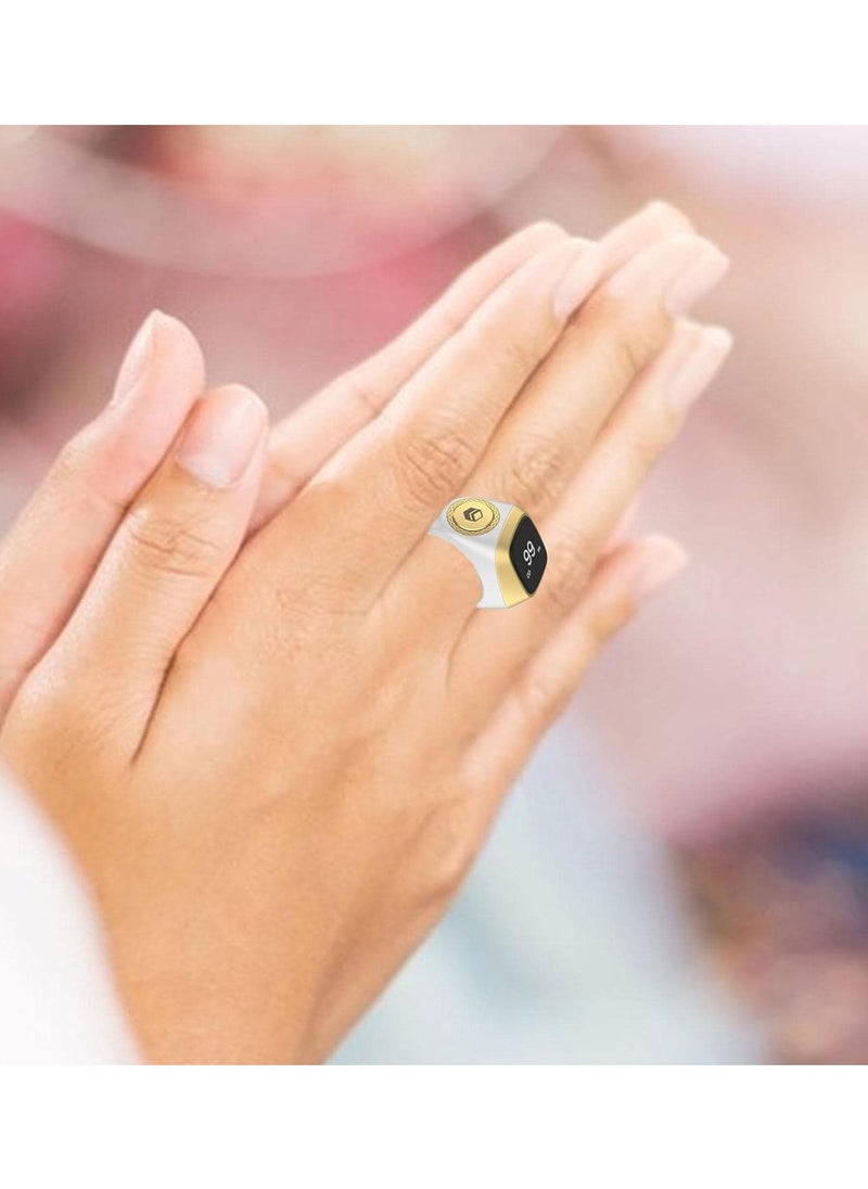 Generic - Smart Dhikr Ring, with Bluetooth Connectivity Exclusive IQIBLA App, Vibration Reminder, Tasbeeh Counter and 5 Daily Prayer Reminders, Specially Customized for Arab Middle East Countries - Image 1