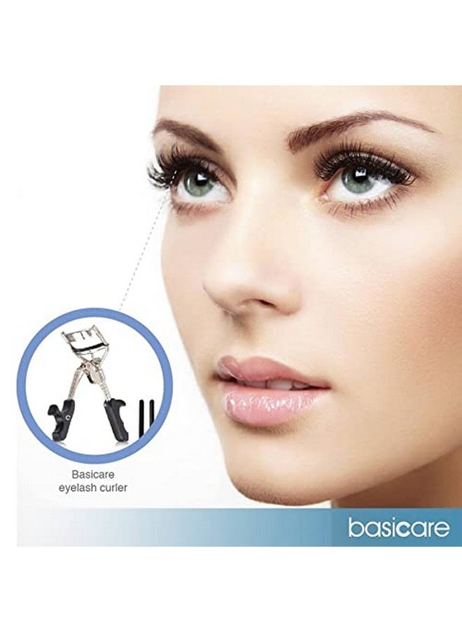 بيسيكير مجموعة Basicare Precision Duo: عبوة من 2 مكبس رموش احترافي للحصول على رموش رائعة، مكبس رموش مطلي بالكروم مع قبضة بلاستيكية غير قابلة للانزلاق، مكبس الرموش يتضمن 4 وسادات مطاطية إضافية (عبوة من 2)  - Image 5