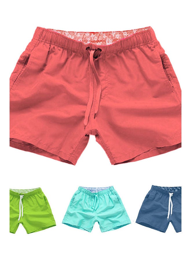 Loquat Summer Drawstring Beach Shorts Cyan - Image 4