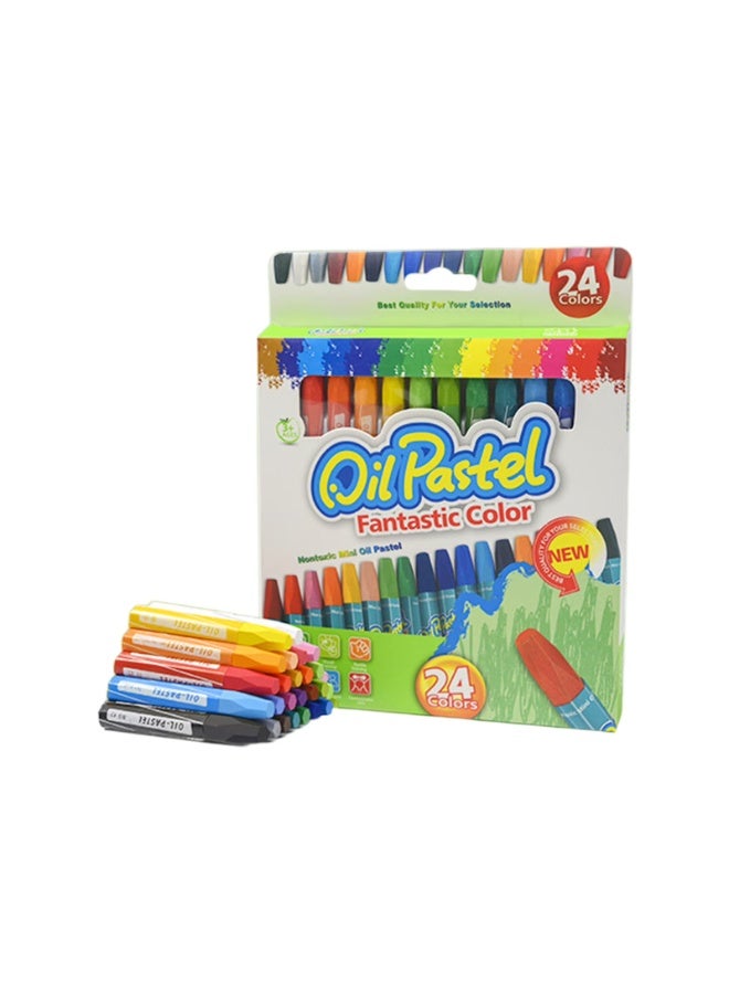 Oil Pastel 24 Assorted Colors,Oil Pastels for Kids Indoor Activities At Home,Soft oil Pastel Crayons Suitable for Artists Beginners Students Art Painting - Image 1